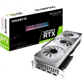 Imagem da oferta Placa de Vídeo Gigabyte NVIDIA GeForce RTX 3070 Ti VISION OC 8GB GDDR6X RGB DLSS Ray Tracing - GV-N307TVISION OC-8GD