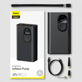 Compressor de Ar Portátil Elétrico Baseus Para Carro Inflator 2400mAh