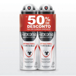 Imagem da oferta Kit Com 02 Desodorante Rexona Antibacterial Mem Aerossol 90g