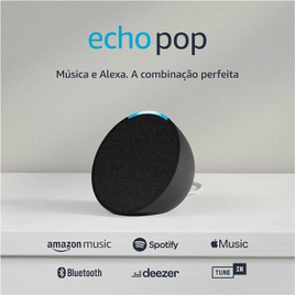 Imagem da oferta Echo Pop | Smart speaker compacto com som envolvente e Alexa | Cor Preta