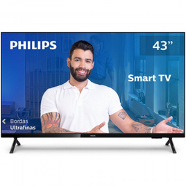 Imagem da oferta Smart TV Philips 43" FullHD sem Bordas HDR Plus 3 HDMI 2 USB Wifi Miracast Preta - PFG6825/78