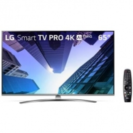 Imagem da oferta Smart TV LED 65" 4K LG 4 HDMI 2 USB Bluetooth Wi-Fi Active HDR ThinQ AI - 65UM761C0SB.BWZ