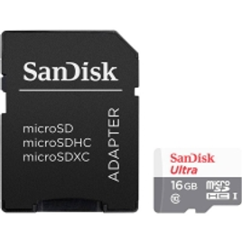 Imagem da oferta Cartão de Memória Micro SD 16GB SanDisk Ultra 48MB/s + Adaptador