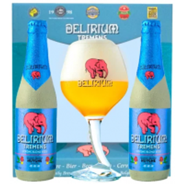 Imagem da oferta Kit 2 Unidades Cerveja Delirium 330ml + Taça Especial