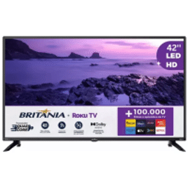 Imagem da oferta Smart Tv Britânia 42'' Btv42g6fr2cp Roku Tv Dolby Audio Hdmi