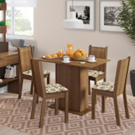 Imagem da oferta Conjunto Sala de Jantar Lexy Madesa Mesa Tampo de Madeira com 4 Cadeiras