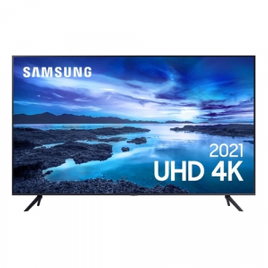 Imagem da oferta Smart TV Samsung 55" UHD 4k Processador Crystal 4k Tela Sem Limites, Visual Livre De Cabos - 55AU7700