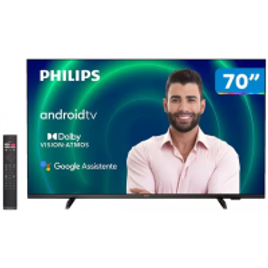 Imagem da oferta Smart TV 70” 4K UHD D-LED Philips Wi-fi Bluetooth Google Assistente - 70PUG7406/78