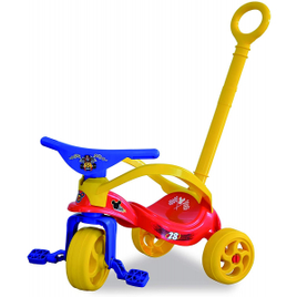 Triciclo com Empurrador e Proteção Mickey Xalingo