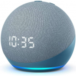 Imagem da oferta Smart Speaker Amazon Echo Dot 4ª geração com Relógio e Alexa