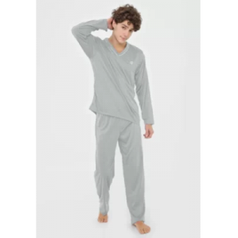 Imagem da oferta Pijama Masculino Longo Linha Noite Inverno Cinza