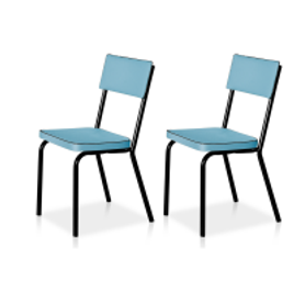 Imagem da oferta Conjunto de Cadeiras Vinil em Aço