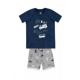 Imagem da oferta Conjunto Bebê Menino Com Camiseta E Shorts Hering Kids - Azul