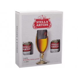 Imagem da oferta Kit 2 Unidades com Cálice Cerveja Stella Artois Lager 550ml