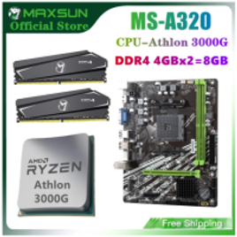 Imagem da oferta Combo Placa-Mãe Maxsun MS-A320 AM4 + Processador AMD Athlon 3000G + Memória Ram DDR4 Maxsun 8GB (4X2)