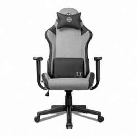Imagem da oferta Cadeira Gamer TGT Heron TX Tecido Preto e Cinza TGT-HRTX-FB02