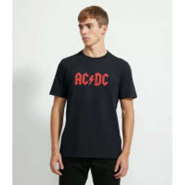 Imagem da oferta Camiseta Manga Curta Estampa AC/DC - Tam GG