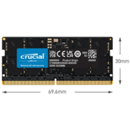 Imagem da oferta Memória RAM Crucial SODIMM 16GB DDR5 4800MHz 1.1v