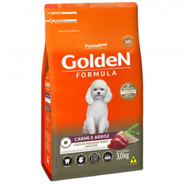 Imagem da oferta Ração Golden Formula Cães Adultos Raças Pequenas Carne e Arroz Mini Bits - 3Kg