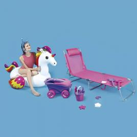 Imagem da oferta Kit Brinquedos + Cadeira + Bóia Clube do Siri Feminino com 11 Peças - Mor