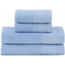 Jogo de Toalhas Buddemeyer 100% Algodão Novitá - Jacquard Felpa Azul 4 Peças