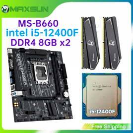 Imagem da oferta Combo Placa-Mãe Maxsun Challenger B660 DDR4 LGA1700 + Intel i5-12400f + Memorias Ram Maxsun DDR4 16GB (8X2) 2666Mhz