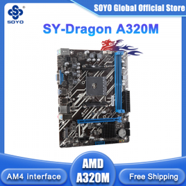 Placa-Mãe Soyo SY-Dragon AMD A320M.2-VH DDR4 AM4 Interface