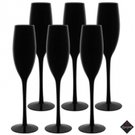 Imagem da oferta Conjunto de Taças Noir para Champagne de Vidro 190 ml com 06 Peças - Enjoy