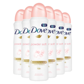 Imagem da oferta 6 Unidades - Desodorantes Aerosol Dove Powder Soft 150ml