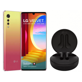 Imagem da oferta Smartphone LG Velvet 128GB 6GB 4G Tela 6,8” + Fone de Ouvido Tone Free