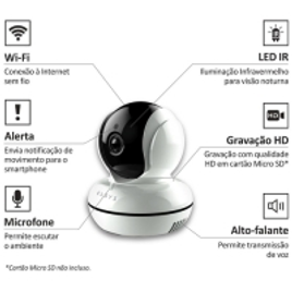 Imagem da oferta Câmera De Segurança Wifi Hd Com Visão Noturna - Elsys