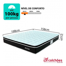 Colchão Queen Molas E Pillow Top Espuma Nasa Bf Colchões