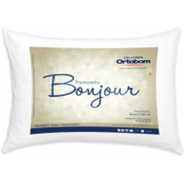 Imagem da oferta Travesseiro Ortobom Bonjour em Fibra Siliconizada 50 x 70 cm - Branco