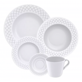 Imagem da oferta Aparelho de Jantar Ingrid em Porcelana 20 Peças Cor Branco Tramontina