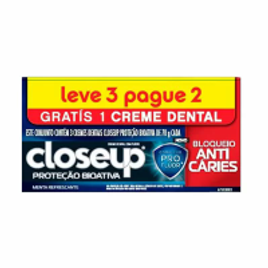 Imagem da oferta Kit Creme Dental Close Up Bioativa Anticarie - Leve 3 e Pague 2