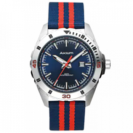 Relógio Akium Masculino Nylon Azul e Vermelho TMG7011 20ATM - Vivara