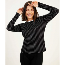 Blusa Feminina Listrada Manga Longa Marisa