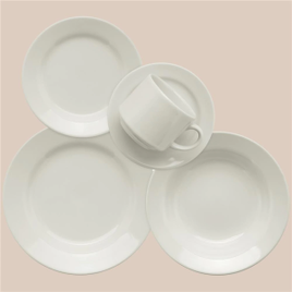 Imagem da oferta Aparelho de Jantar, Chá e Sobremesa Biona Donna em Cerâmica - 30 Peças