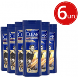 Imagem da oferta Kit Shampoo Anticaspa Clear Sports Men Limpeza Profunda 200ml - 6 Unidades