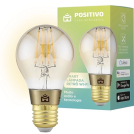 Imagem da oferta Smart Lâmpada Retrô Wi-Fi Positivo Casa Inteligente Filamento LED 7W Bivolt