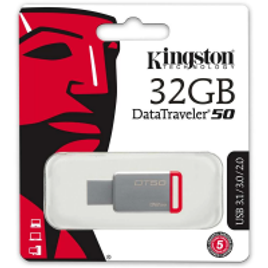 Imagem da oferta Pen Drive 32gb USB 3.0 prata/vermelho DT50 Kingston BT 1 UN