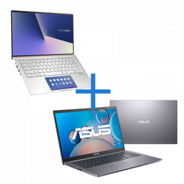 Imagem da oferta Kit Notebooks Asus ZenBook i7-10510U 8GB SSD 256GB Intel UHD Graphics UX434FAC-A6339T + Asus i5-1035G1 8GB SSD 512GB Intel HD graphics X515JA-EJ1045T
