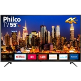 Imagem da oferta Smart TV LED 55" Philco PTV55F61SNT Ultra HD 4K Conversor Digital Integrado 3 HDMI 2 USB Wi-Fi com Netflix - Titanium na