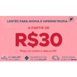 Imagem da oferta Seleção de Lentes para Miopia e Hipermetropia a Partir de R$30