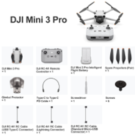 Imagem da oferta Drone Dji mini 3 pro 4k 60fps
