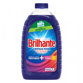 Sabão Líquido Brilhante Limpeza Total Roupas Brancas e Coloridas Galão 3L