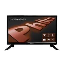 Imagem da oferta Smart TV Android LED 28" Philco PH28N91DSGWA HD 2 HDMI 2 USB Preta com Conversor Digital Integrado