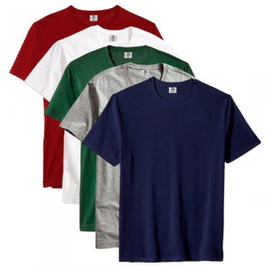 Imagem da oferta Kit com 5 Camisetas Masculina Básica Algodão Part.B Premium Macarella