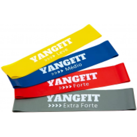 Kit Mini Band Faixa Elástica Circular Yangfit 4 Intensidades
