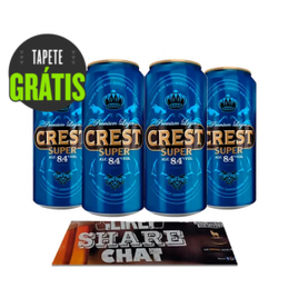 Kit de Cervejas Crest Super Malt Liquor - 4 Unidades e Tapete Youngs Like Exclusivo